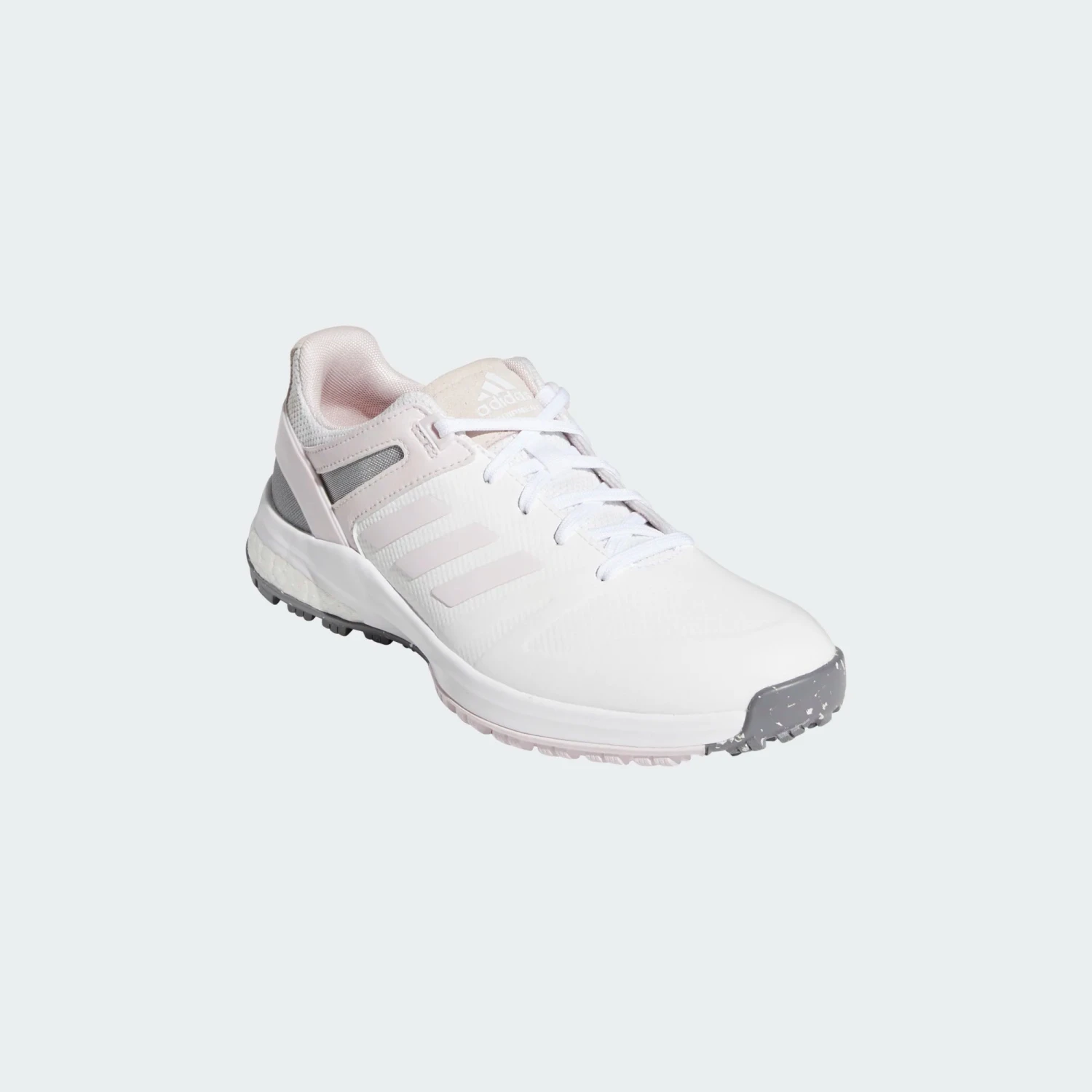 Adidas EQT Spikelss Ladies Golf Shoes - Cloud White / Almost Pink / Grey Three - Image 3