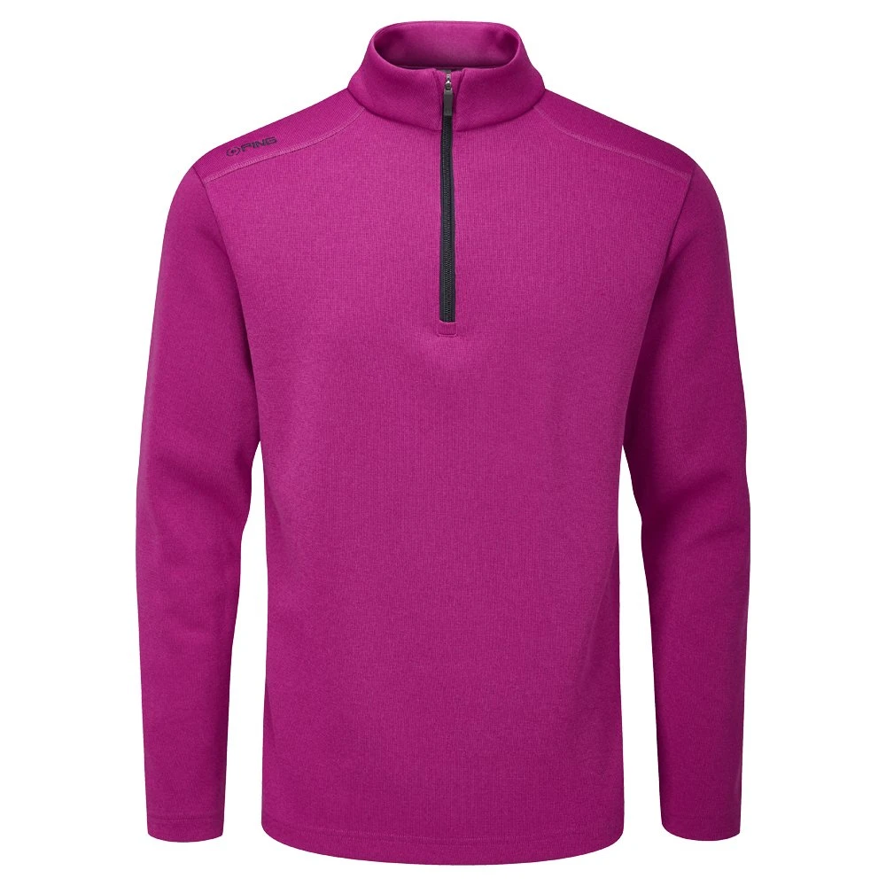 PING RAMSEY 1/2 ZIP FLEECE TOP RASPBERRY MARL
