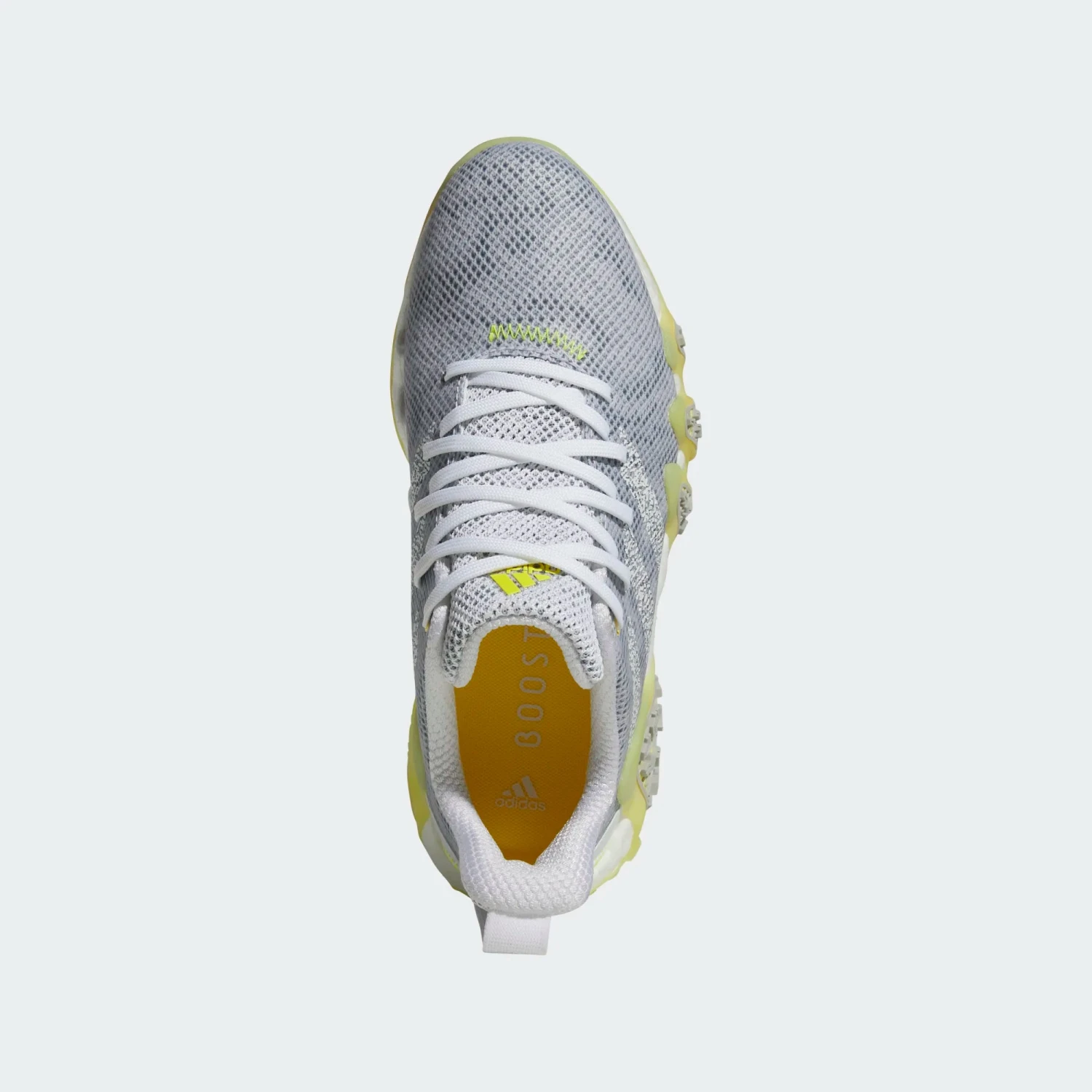 Adidas Ladies Codechaos Spikeless Golf Shoes - Cloud White / Cloud White / Beam Yellow - Image 2