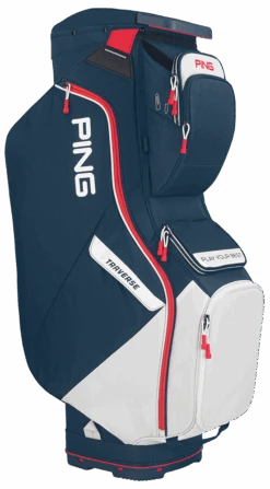 Ping Traverse 214 Cart Bag Navy/White/Red