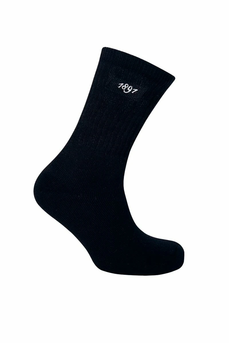 Glenmuir Dunbar Mens 2 Pair Pack Cotton Crew Golf Socks Black
