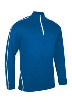 Sunderland Gents Hamsin-Lined Zip Neck Sweater Lightning Blue /White