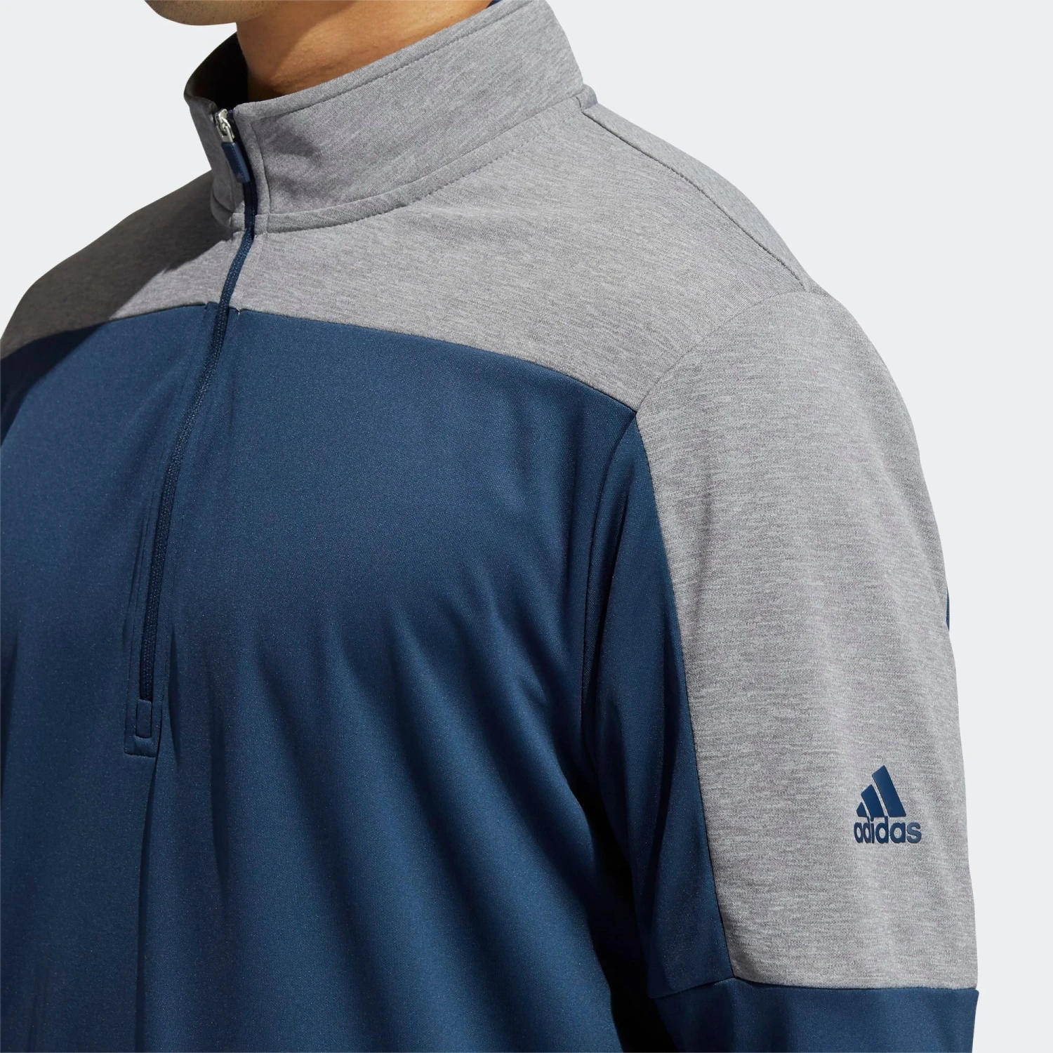 Adidas Gents Lightweight ¼ Zip Sweatshirt Crew Navy - Image 4