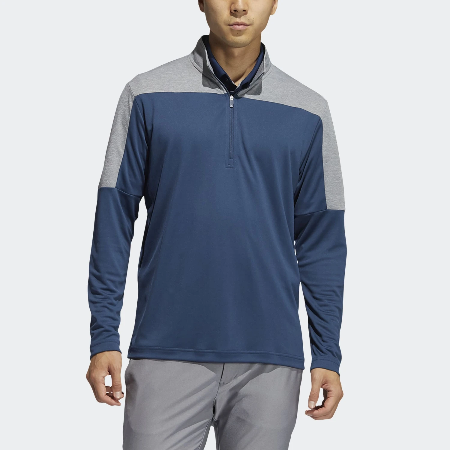 Adidas Gents Lightweight ¼ Zip Sweatshirt Crew Navy - Image 2