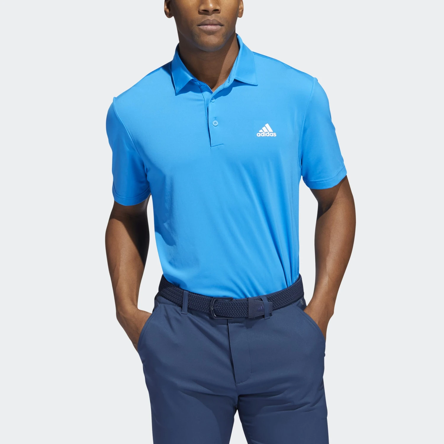 Adidas Gents Ultimate365 Solid Left Chest Polo Shirt Blurus - Image 3