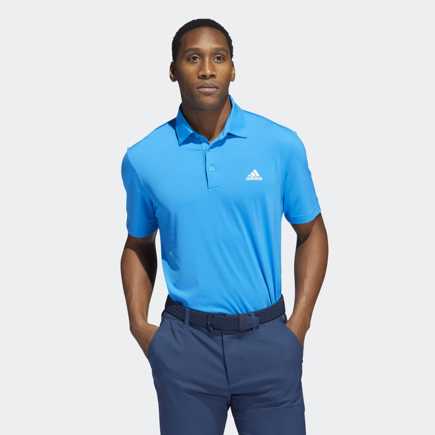 Adidas Gents Ultimate365 Solid Left Chest Polo Shirt Blurus - Image 2