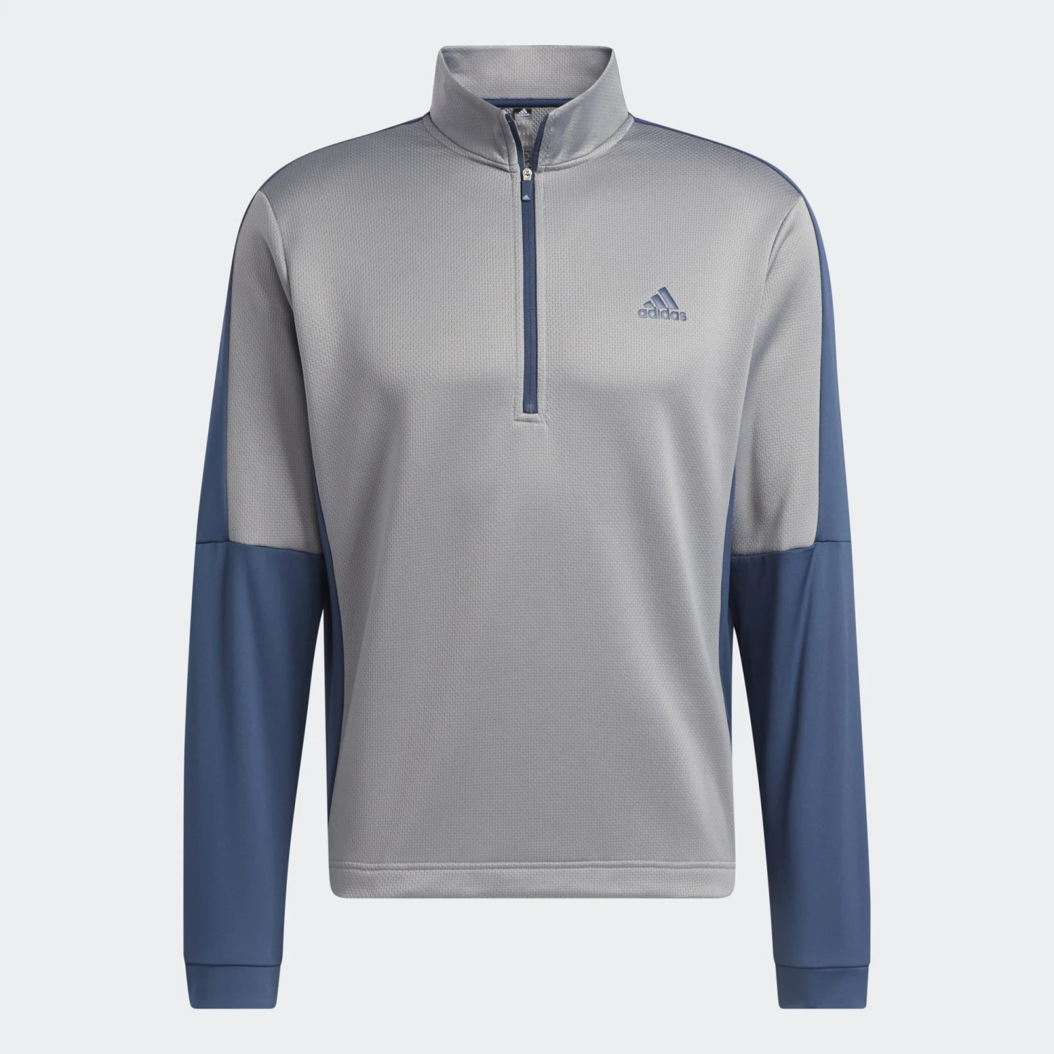 Adidas Gents Colour Block Quarter Zip Grey/Crew Navy - SS22
