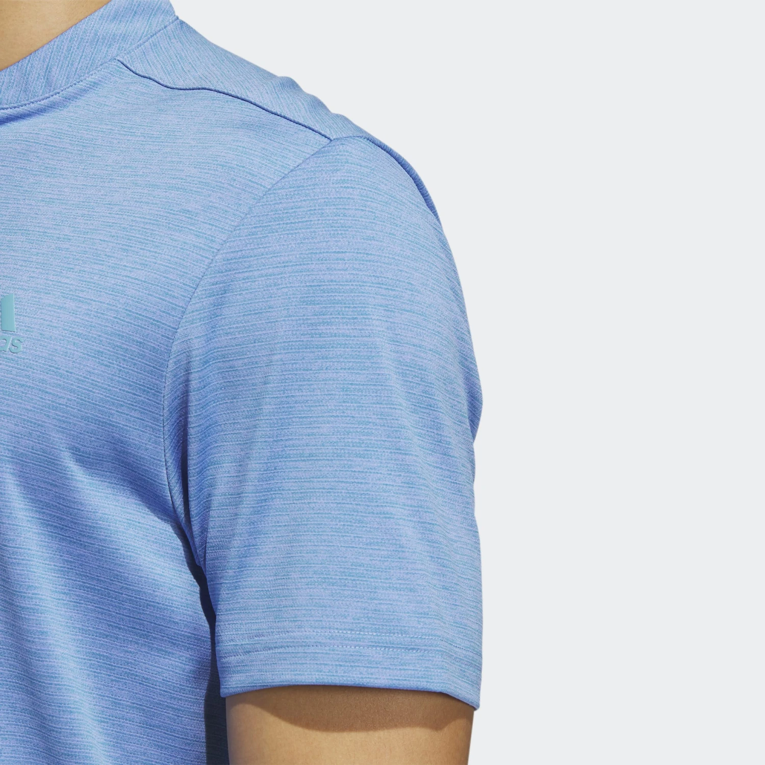 Adidas Golf Textured Stripe Shirt Blue Fusion/Preloved Blue - Image 3