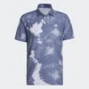 Adidas FLOWER MESH GOLF POLO SHIRT White / Collegiate Navy