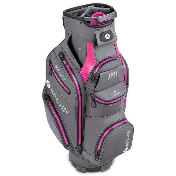 Motocaddy 23 Dry Series Cart Bag Charcoal - Fuchsia - Image 2