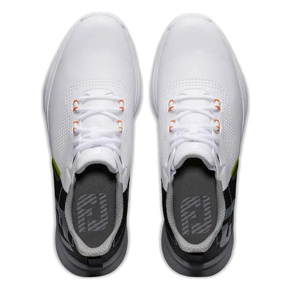FootJoy Gents FJ Fuel Shoes White Black Orange - Image 2