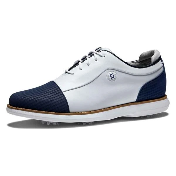 FootJoy Ladies FJ Traditions Shoes White - Navy - Image 5