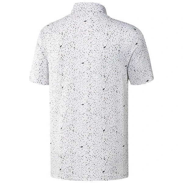 Adidas Gents Flag Print Primeblue Polo Shirt Grey Four - Hemp - Grey Two - Image 2