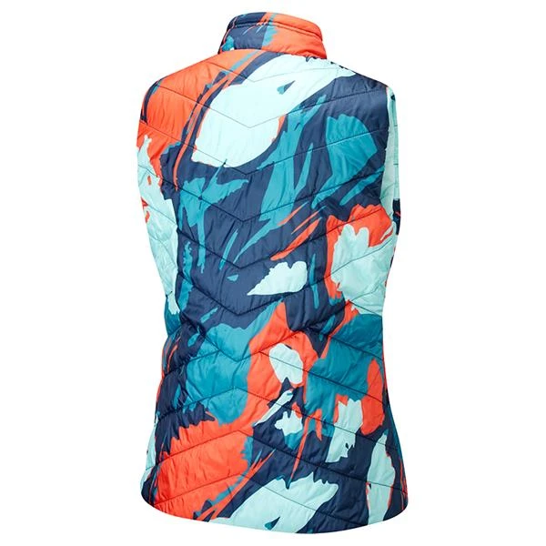 Ping Ladies Cece Padded Reversible Vest Navy Multi - Aquatic - Image 2