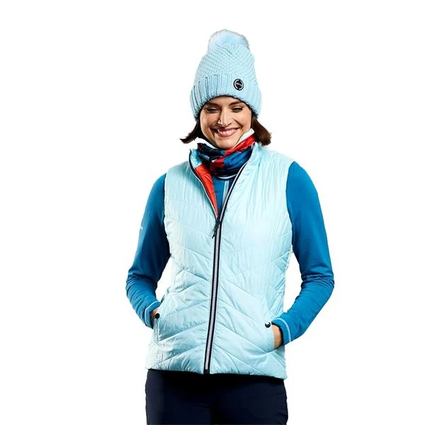 Ping Ladies Cece Padded Reversible Vest Navy Multi - Aquatic - Image 6