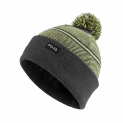 PING MEN'S HEWITT BOBBLE KNIT HAT Grey/Green