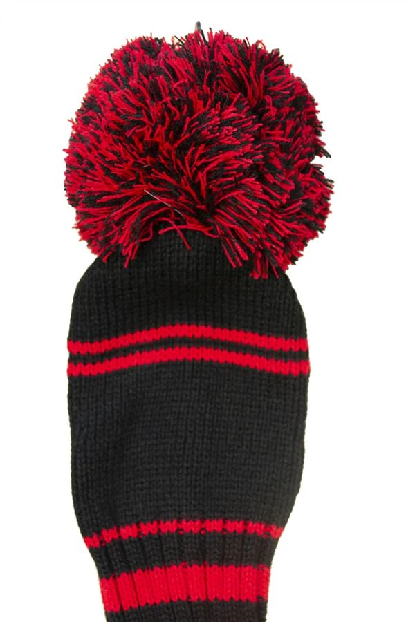 Longridge Pom Pom Headcover - Driver Red - Image 2