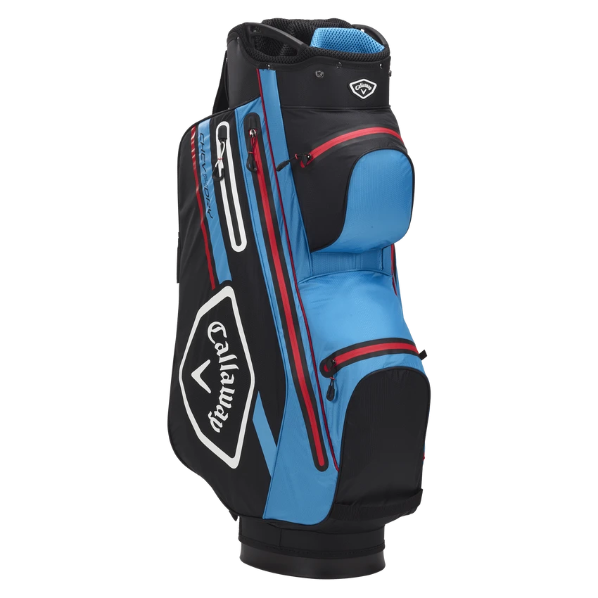 Callaway Chev Dry 14 Golf Cart Bag - Black/CYAN/Fire Red - Image 2