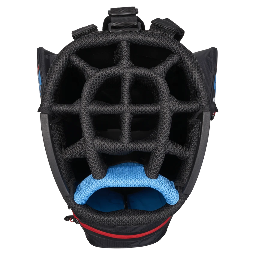 Callaway Chev Dry 14 Golf Cart Bag - Black/CYAN/Fire Red - Image 3