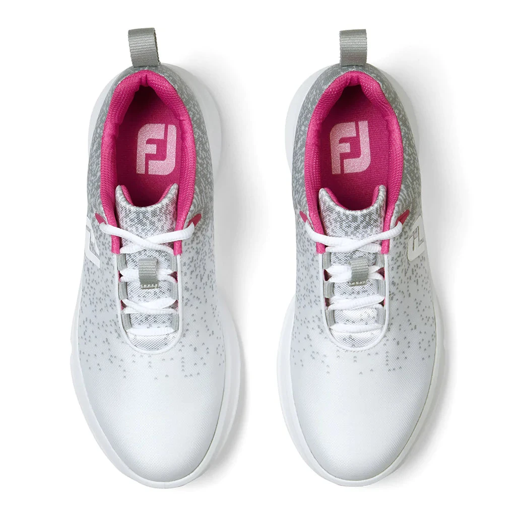 Footjoy Leisure Ladies Golf Shoes - Silver/Pink - Image 3