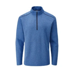 PING RAMSEY 1/2 ZIP FLEECE TOP Snorkel Blue Marl